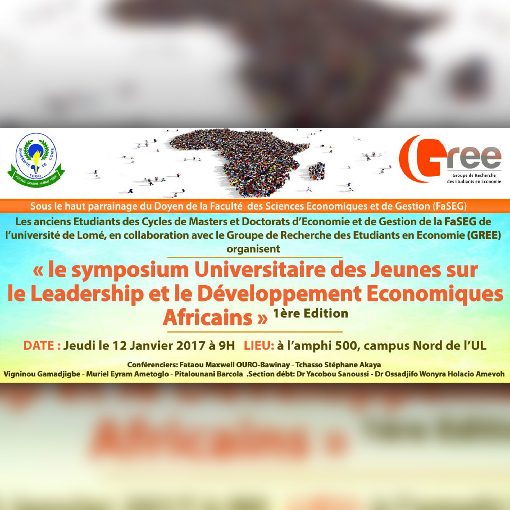 Le Premier Symposium Universitaire des Jeunes sur le Leadership et le Développement Economiques Africains