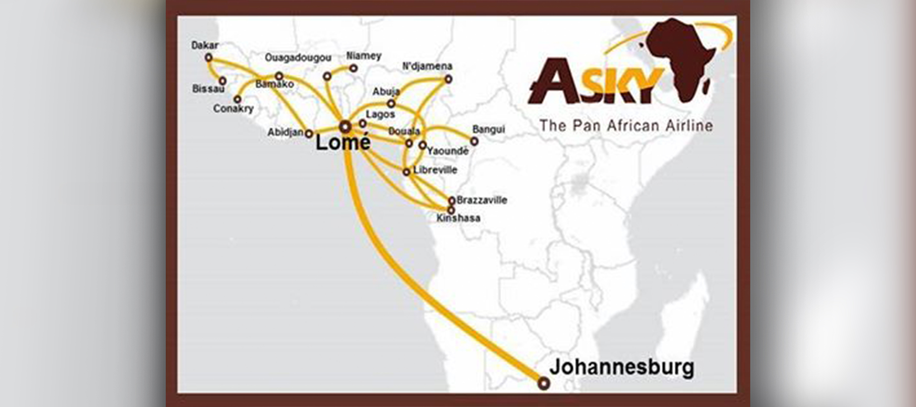 ASKY: les vols directs entre Lomé et Johannesburg.