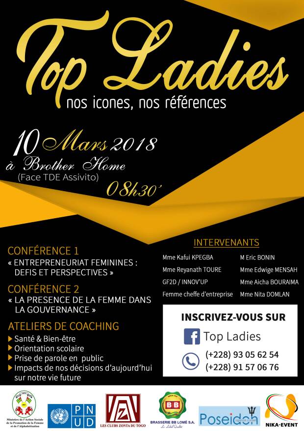 "TOP LADIES", LES "FEMMES PIONNIERES" DU TOGO A L'HONNEUR