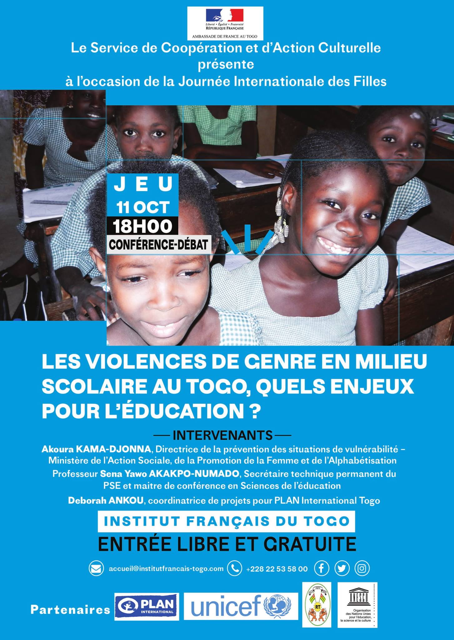 Conférence-Débat : « Les violences de genre en milieu scolaire au Togo, quels enjeux pour l’éducation? »