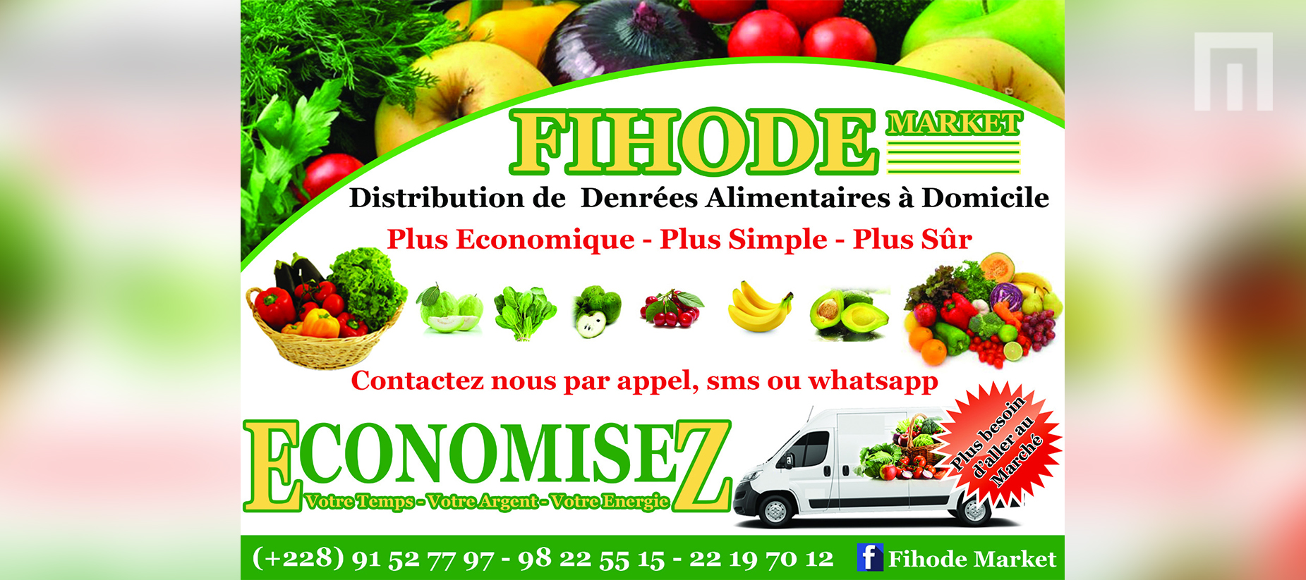 Avec FIHODE MARKET, plus besoin d'aller au marché.