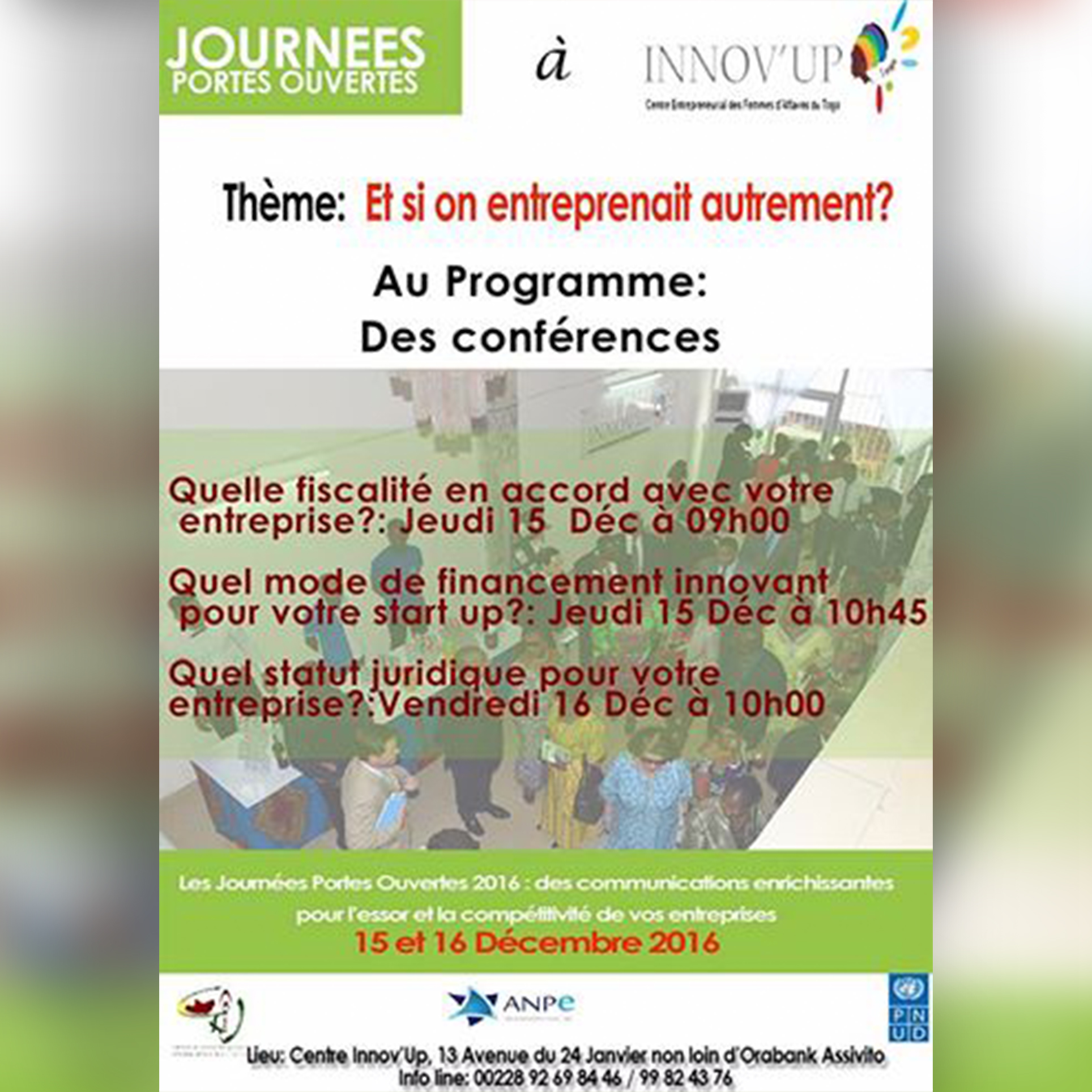 Journées Portes Ouvertes INNOV'UP