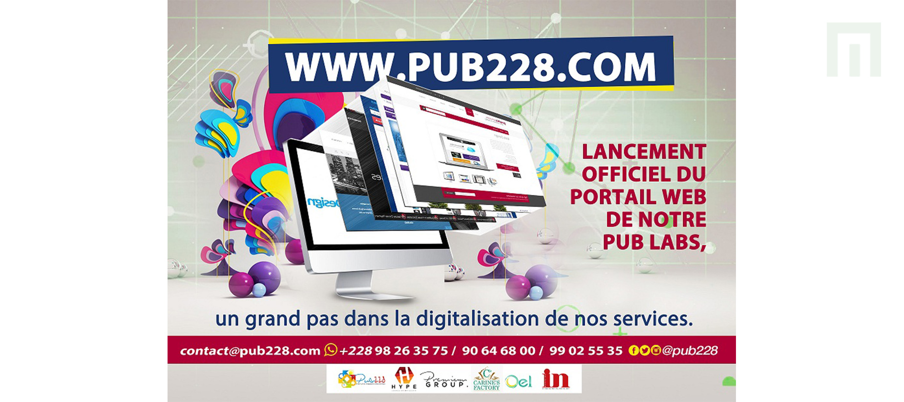 [CECI  N’EST PAS UN POISSON D’AVRIL]: Lancement officiel pub228.com