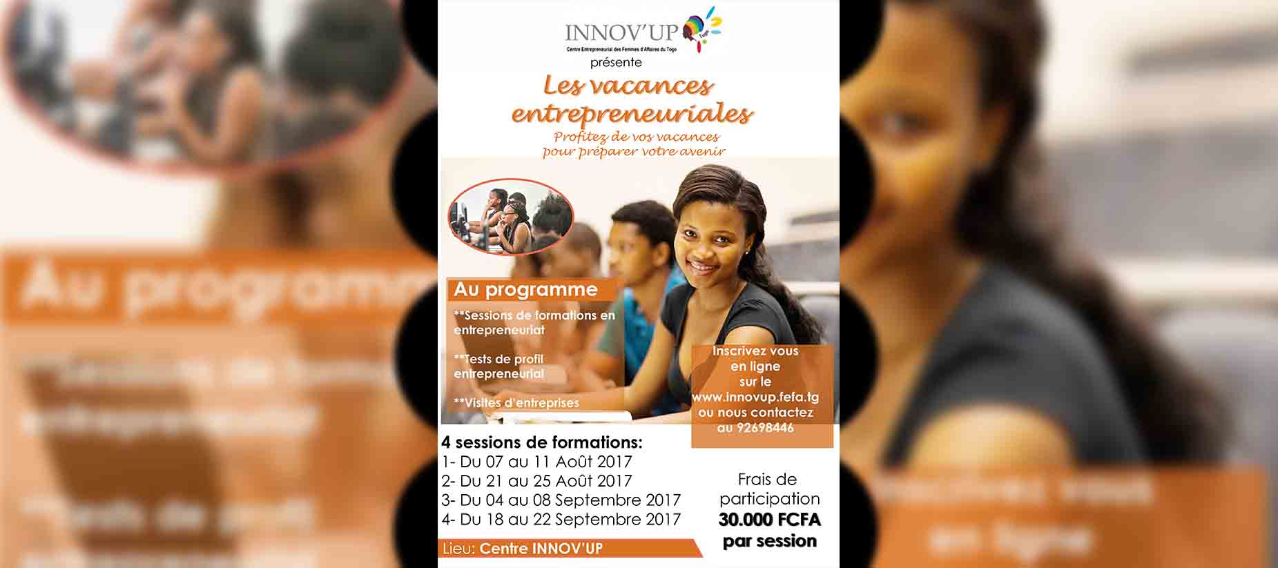  INNOV'UP organise "Les Vacances Entrepreneuriales"