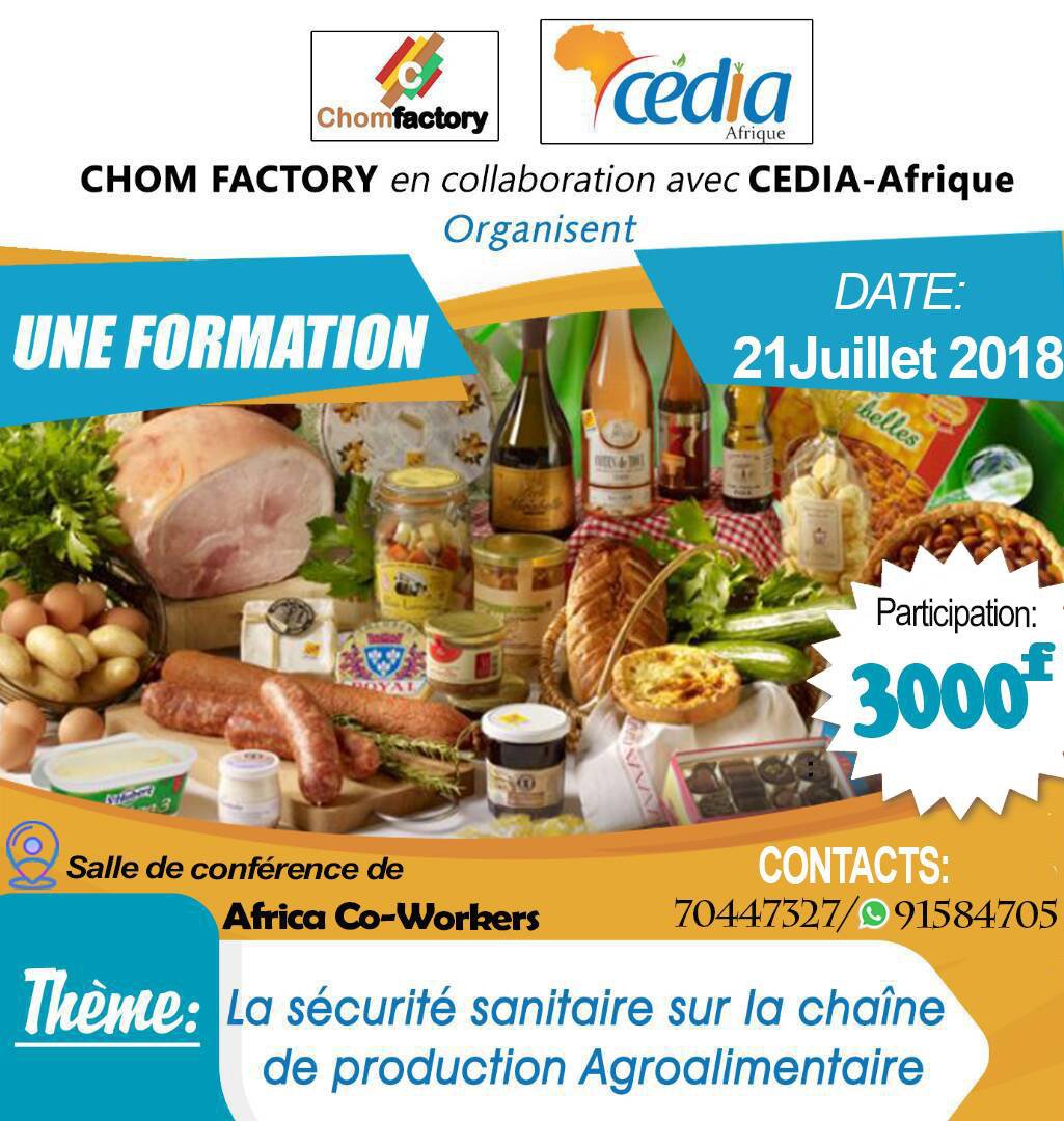 FORMATION : "LA SECURITE SANITAIRE SUR LA CHAINE DE PRODUCTION AGROALIMENTAIRE"