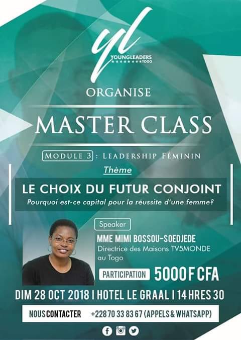 MASTERCLASS « LE CHOIX DU FUTUR CONJOINT, Pourquoi est ce capital pour la réussite d'une femme ?»