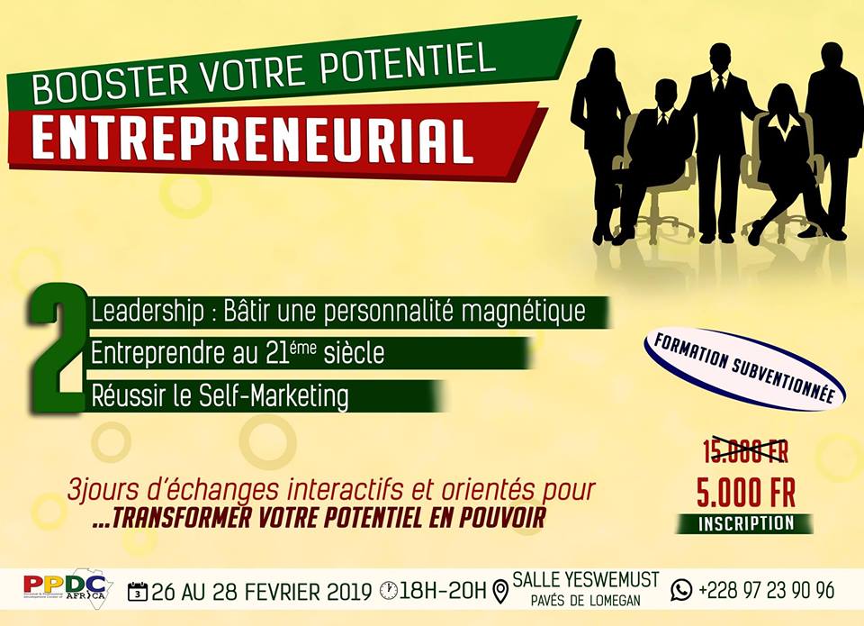 Spéciale formation « Booster votre potentiel entrepreneurial ».