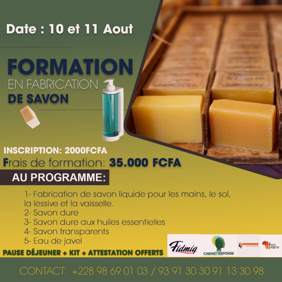 FORMATION EN FABRICATION DE SAVON