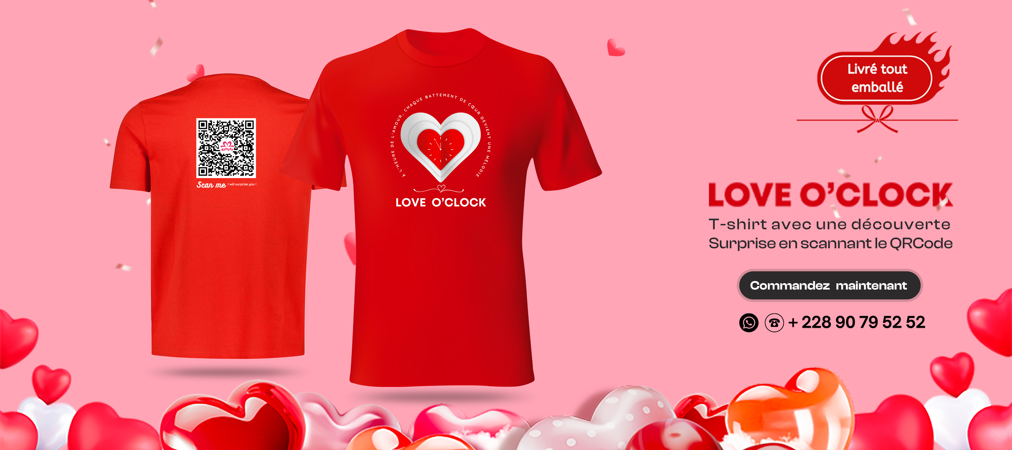 LOVE O’CLOCK : Le t-shirt qui fait battre les cœurs !
